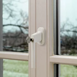 Poingée de fenêtre à clé blanche Abus