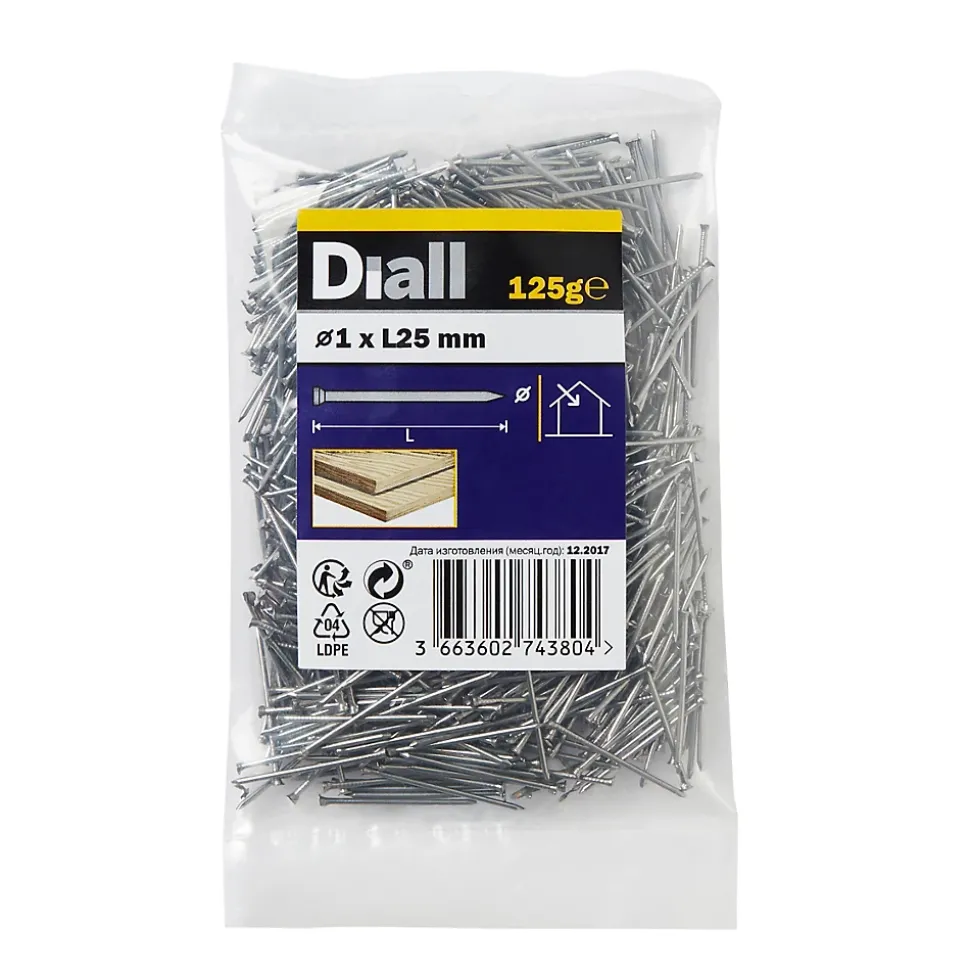 Pointes à placage en acier 1x25 - 125g