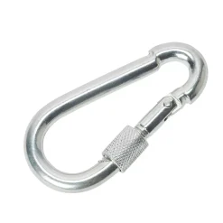 Porte-mousqueton type pompier Diall à vis 6 cm