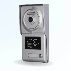Portier interphone vidéo classic 4 fils - 1 appartement - 2 écrans noirs - avec lecteur de badge