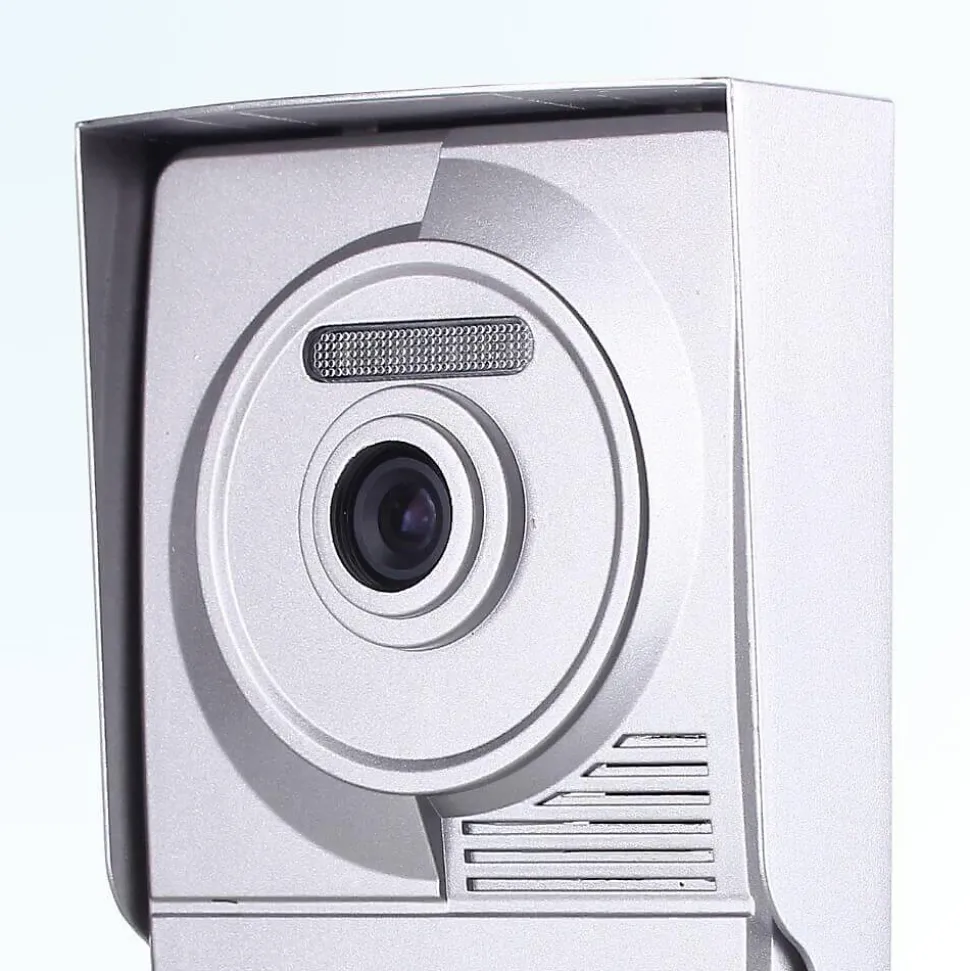 Portier interphone vidéo classic 4 fils pour 2 entrées - 1 appartement - 2 platines - 1 écran blanc 7" - avec mémoire pho...