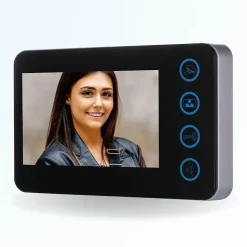 Portier interphone vidéo neo 2 fils - 1 appartement - 1 écran noir