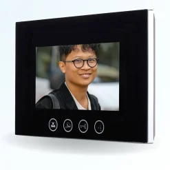 Portier interphone vidéo pino 4 fils - 1 écran noir 7