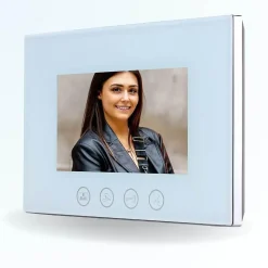Portier interphone vidéo pino 4 fils - 1 écran blanc 7