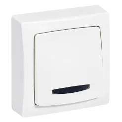 Poussoir lumineux avec voyant Legrand 0 976 10 coloris blanc montage en saillie