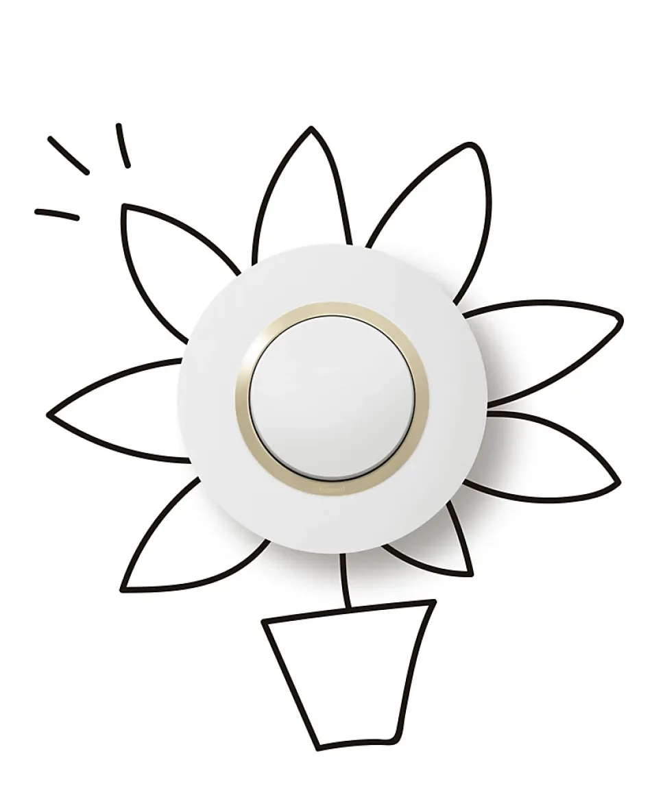 Poussoir simple Legrand Dooxie blanc