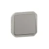 Poussoir simple Legrand Plexo™ gris composable