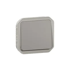 Poussoir simple Legrand Plexo™ gris composable