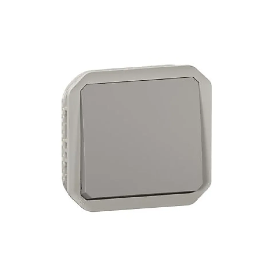 Poussoir simple Legrand Plexo™ gris composable