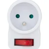Prise 16A avec interrupteur - Blanc - Zenitech