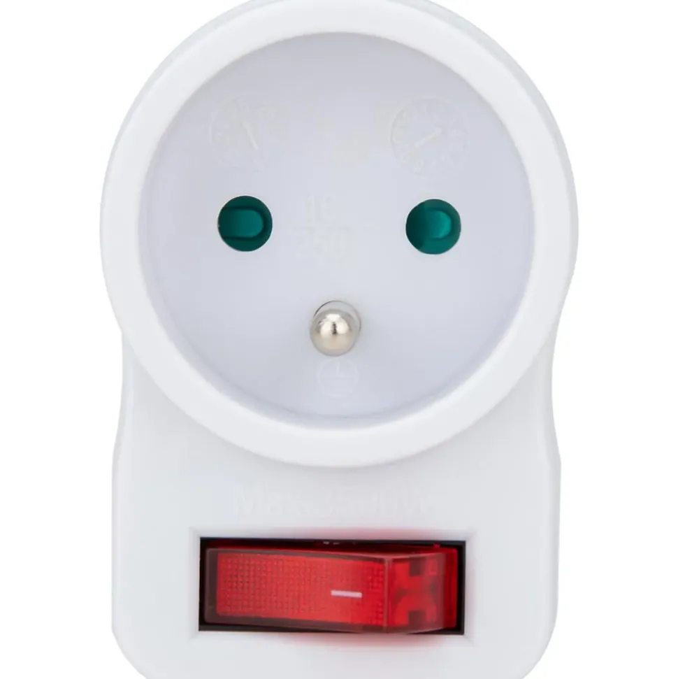 Prise 16A avec interrupteur - Blanc - Zenitech