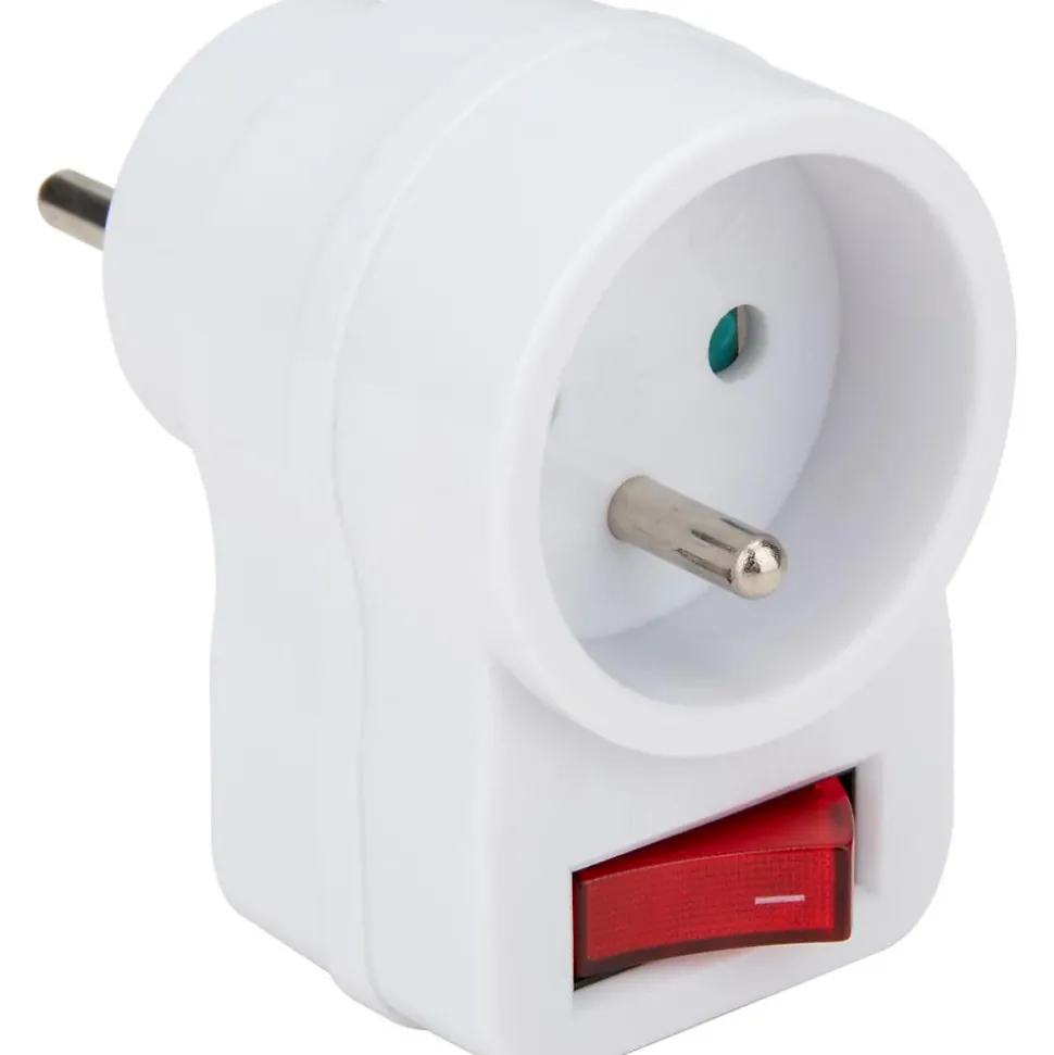 Prise 16A avec interrupteur - Blanc - Zenitech