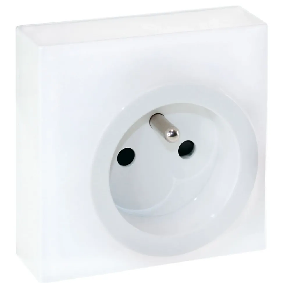 PRISE AVEC SOCLE POSE SAILLIE 2P + T BLANCHE DUNE EUROHM