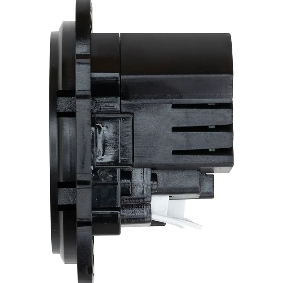 Prise avec terre Jacobsen Espen noir à composer + 1xUSB-A + 1xUSB-C