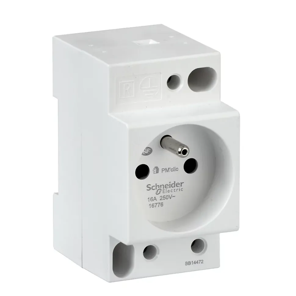 Prise avec terre modulaire Schneider Electric Resi9 XP