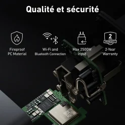 Prise connectée Smart Plug Noir - Anker SOLIX - Commande intelligente Wi-Fi