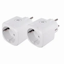 Prise connectée Wifi 16A Konyks (EU type F), lot de 2