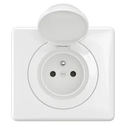 Prise de courant avec terre Legrand Céliane IP44 complet blanc