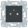 Prise de courant 2 pôles + terre affleurante connexion rapide 16A Schneider Electric Unica Déco anthracite