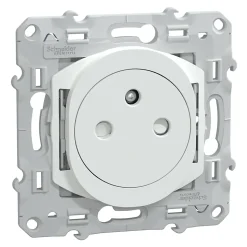 Prise de courant 2 pôles + terre affleurante 16A Schneider Electric Ovalis blanc