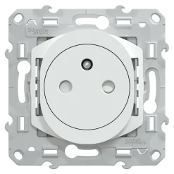 Prise de courant 2 pôles + terre affleurante 16A Schneider Electric Ovalis blanc