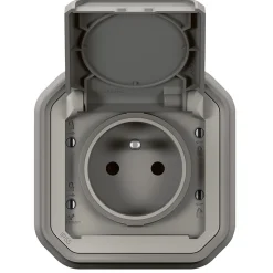 Prise de courant étanche à encastrer Plexo gris 16A, 250V - 070031L - Legrand