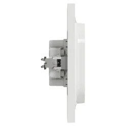 Prise double avec terre complète Schneider Electric Odace blanc