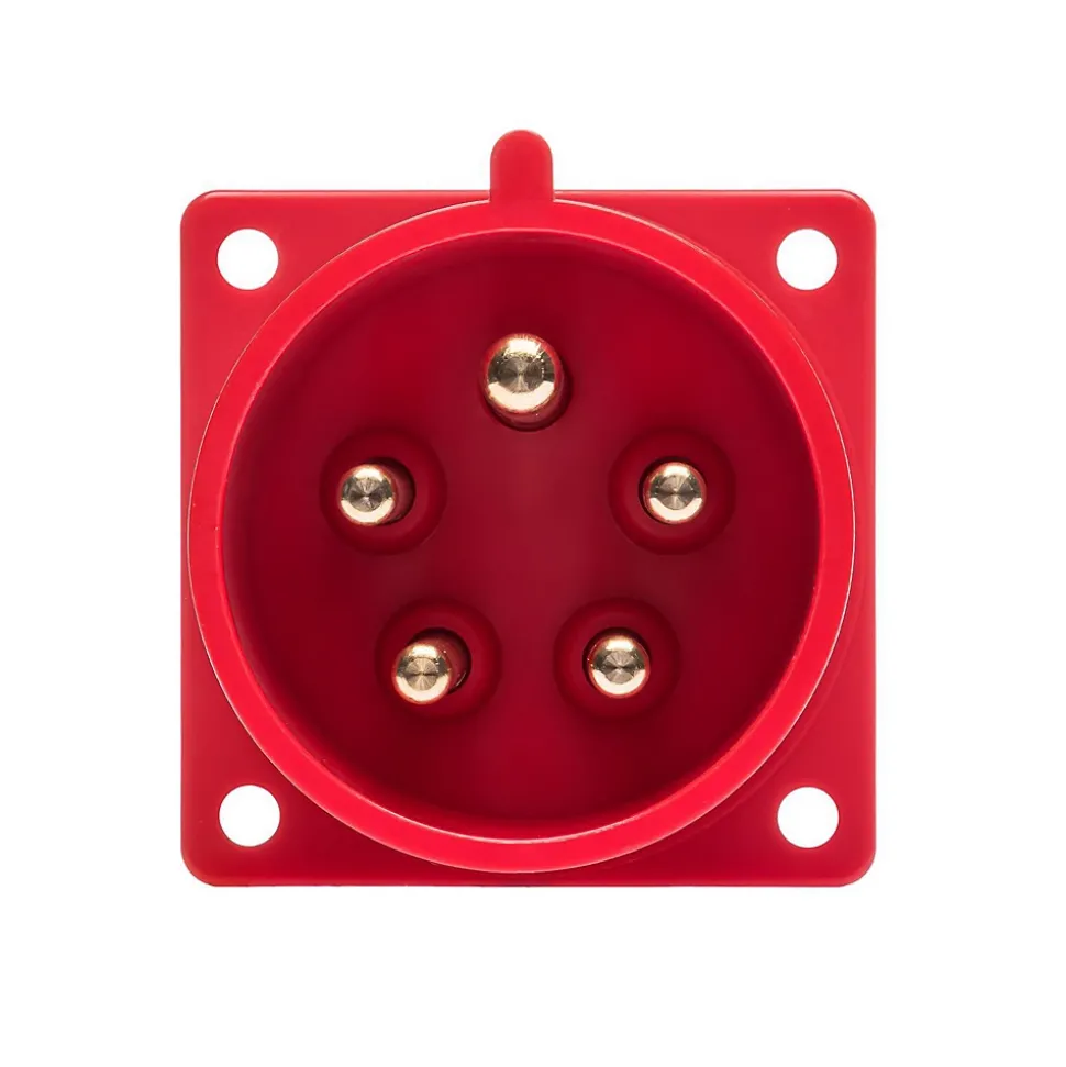 Prise Male Encastrable Tétrapolaire 32a 3p+n+t 380v - 5 Broches - étanche Ip44 - Ide