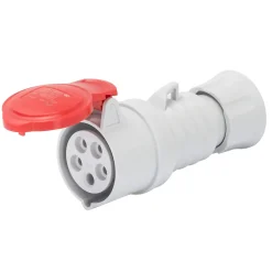 Prise mobile droite rouge câblage rapide 16A/400V - 3P+T - IP44/IP54 - GEWISS - GW62008FH