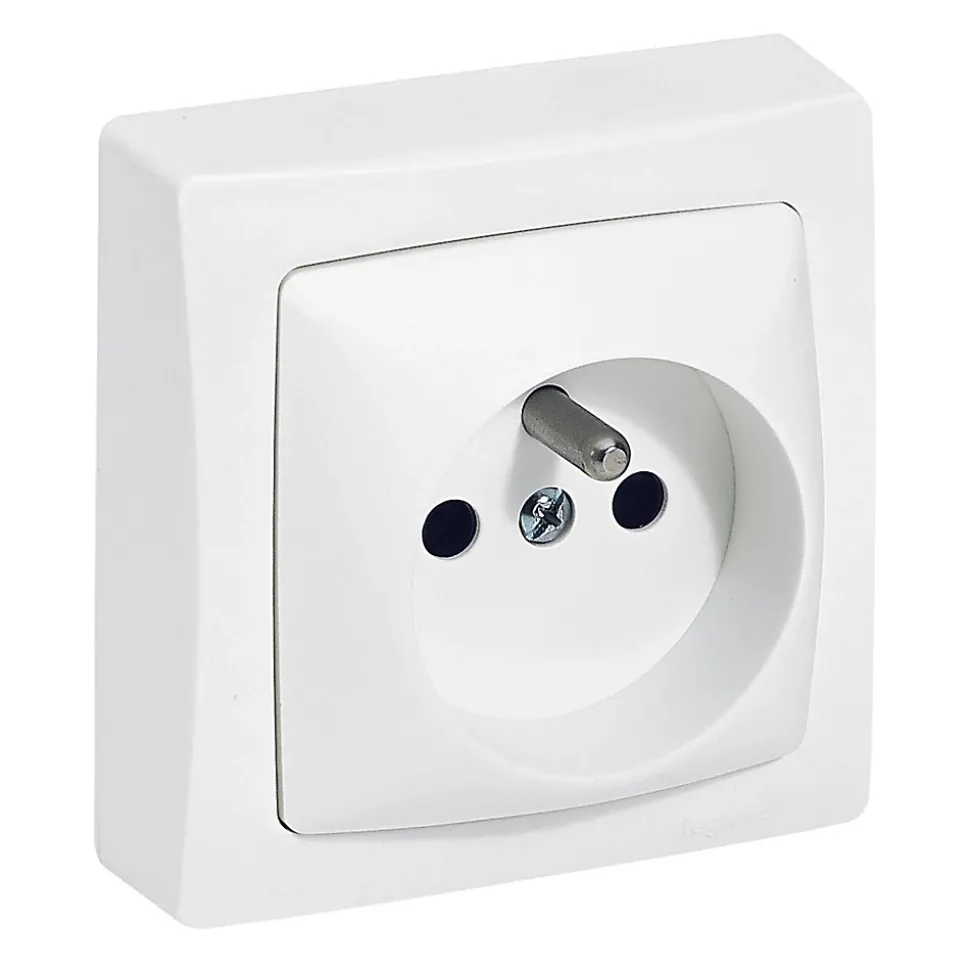 Prise 2 pôles+terre ASL Legrand blanc