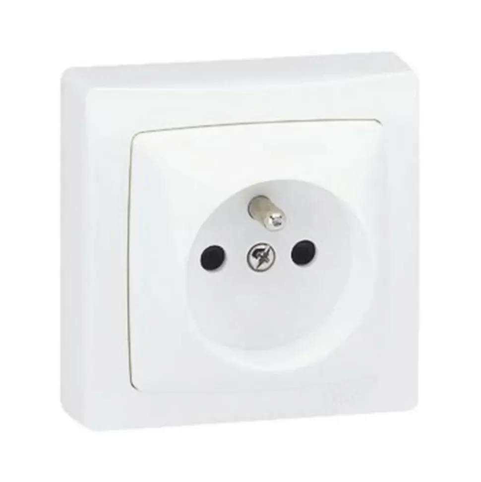 Prise 2 pôles+terre ASL Legrand blanc