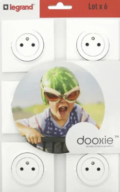 Prise 2 pôles + terre Legrand Dooxie, 6 pièces