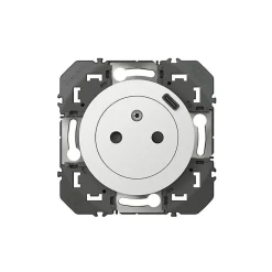 Prise 2 pôles + terre + Prise USB-C Legrand Dooxie blanc carrée