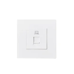 Prise RJ45 encastrable blanc complet