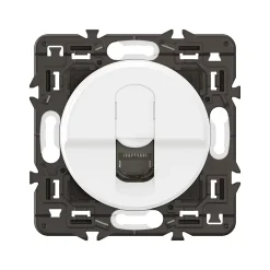 Prise RJ45 Legrand Céliane téléphone et informatique FTP catégorie 6 blanc