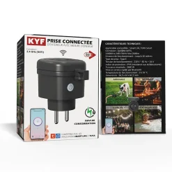 2 Prises Extérieures 3680W connectées Wifi + suivi consommation