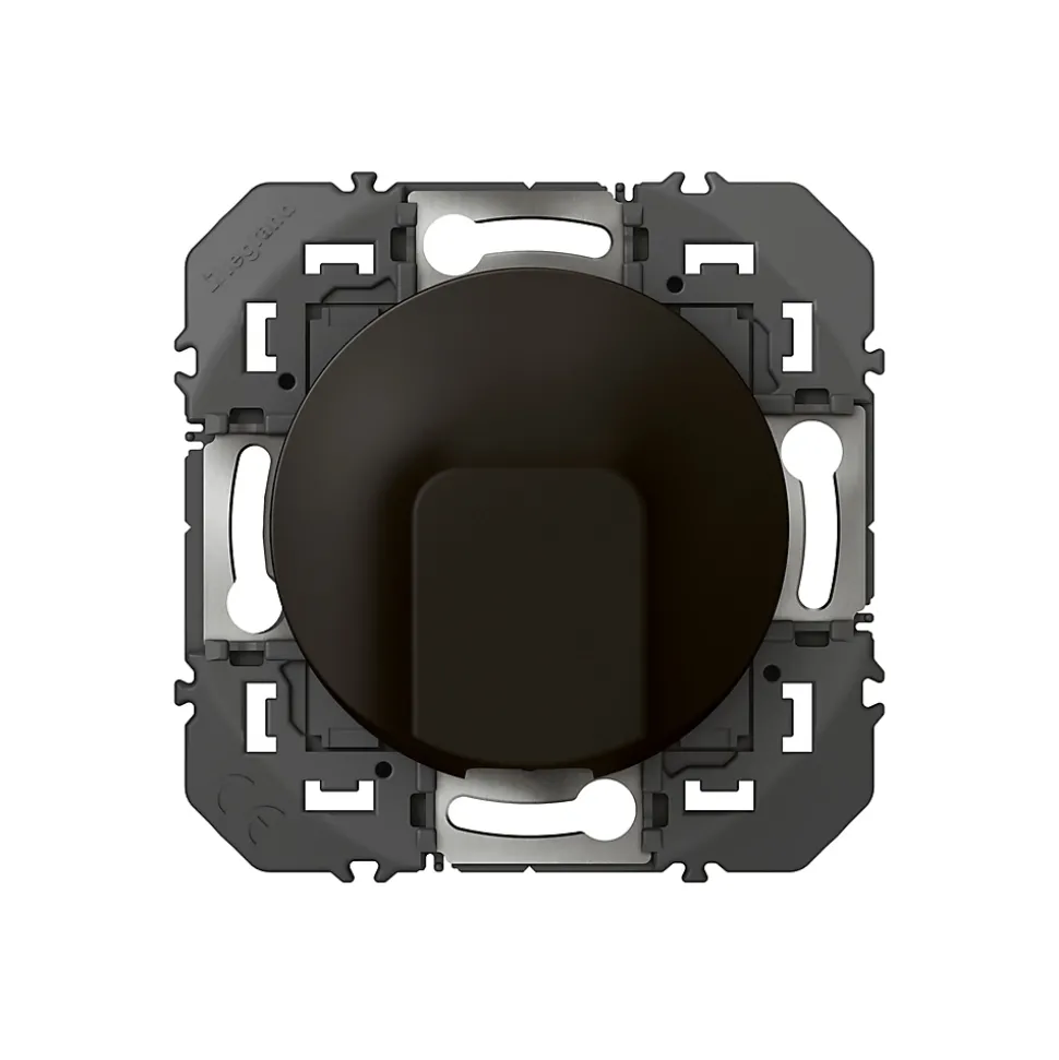 Prise sortie de câble Legrand Dooxie noir carrée