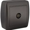 Prise TV en saillie - Noir graphite - Solera