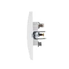 Prise TV simple encastrable blanc complet