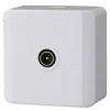 Prise TV simple en plastique blanc brillant