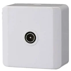 Prise TV simple en plastique blanc brillant
