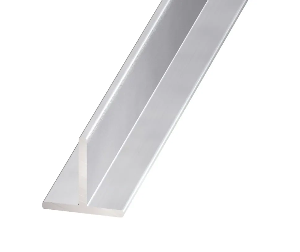 Profilé T aluminium anodisé incolore 15 x 15 mm, 1 m