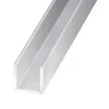 Profilé U aluminium anodisé incolore 15 x 15 x 15 mm, 2 m