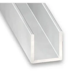 Profilé U aluminium anodisé 20 x 22 x 20 x 1.5 mm, 2 m
