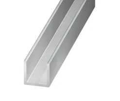 Profilé U aluminium brut 6 x 6 x 6 mm, 1 m