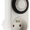 Programmateur mini journalier mécanique avec interrupteur à voyant - Blanc - Otio