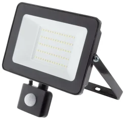 PROJECTEUR SENSOR 50W 5000LM IP65 NOIR