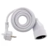 Prolongateur 16A 2P+T HO5VV-F 3G1,5mm² - Blanc 3m avec fiche extraplate - Zenitech