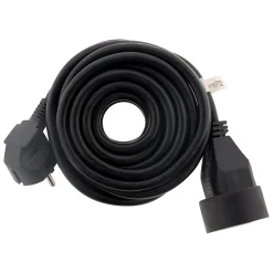 Prolongateur 16A 2P+T noir 5m Zenitech