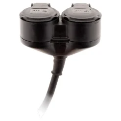 Prolongateur à double tête pour chantier HO7RN-F 16A 3G1,5mm² - Noir 1m - Zenitech
